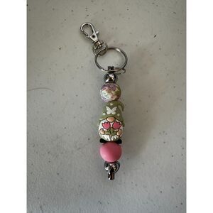 Handmade Spring Gnome Silicone Keychain | Whimsical Accessory